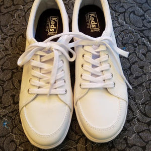 Brand new White Leather Keds Size 8.5